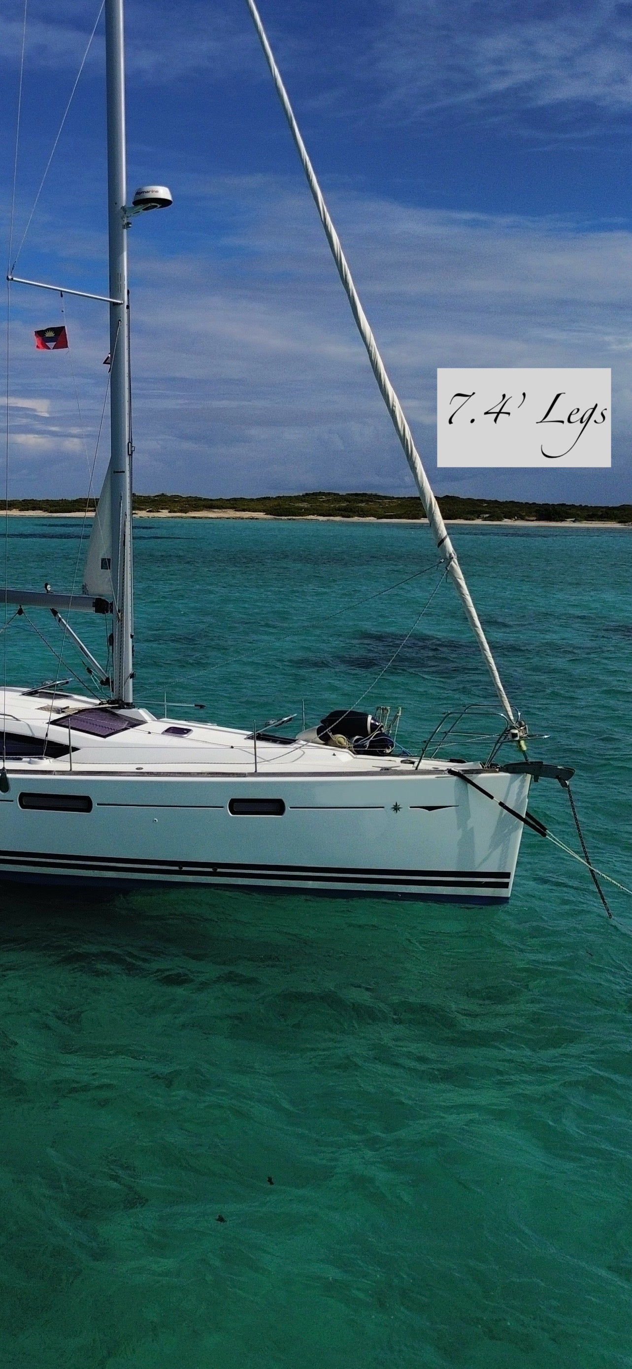 5/8" Monohull SoftSnubber Anchor Bridle 7.4’ Legs, 10' Stick