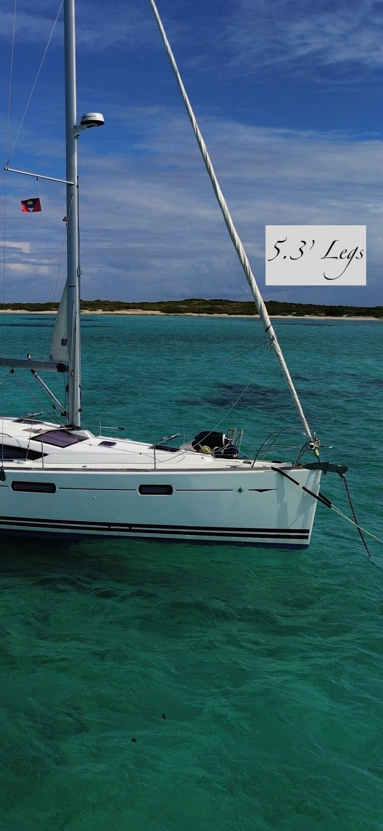 5/8" Monohull SoftSnubber Anchor Bridle 5.3’ Legs, 10' Stick